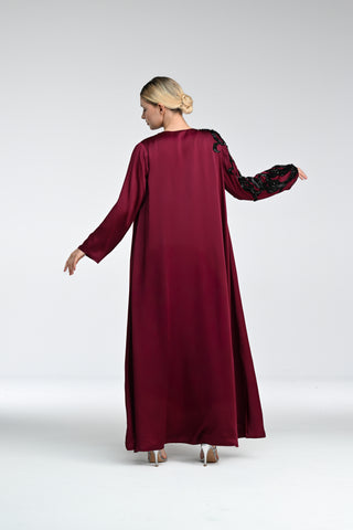 Anemone Embroidered Abaya back