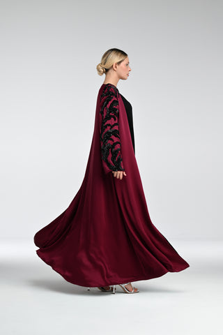 Anemone Embroidered Abaya side