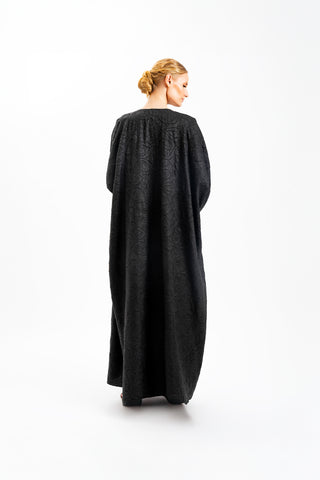 Graphite Arabesque Abaya back